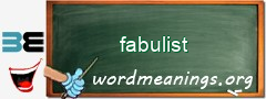 WordMeaning blackboard for fabulist